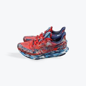 ASICS Noosa Tri 14 Running Shoes Cherry Tomato Island Blue 1012B208‎ Womens 8.5